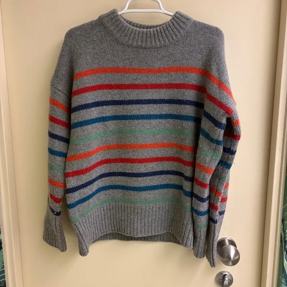 La Ligne Cashmere and Wool Striped Sweater - Picture 1 of 5